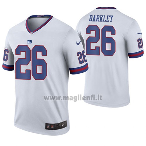 Maglia NFL Legend New York Giants Saquon Barkley Bianco Color Rush